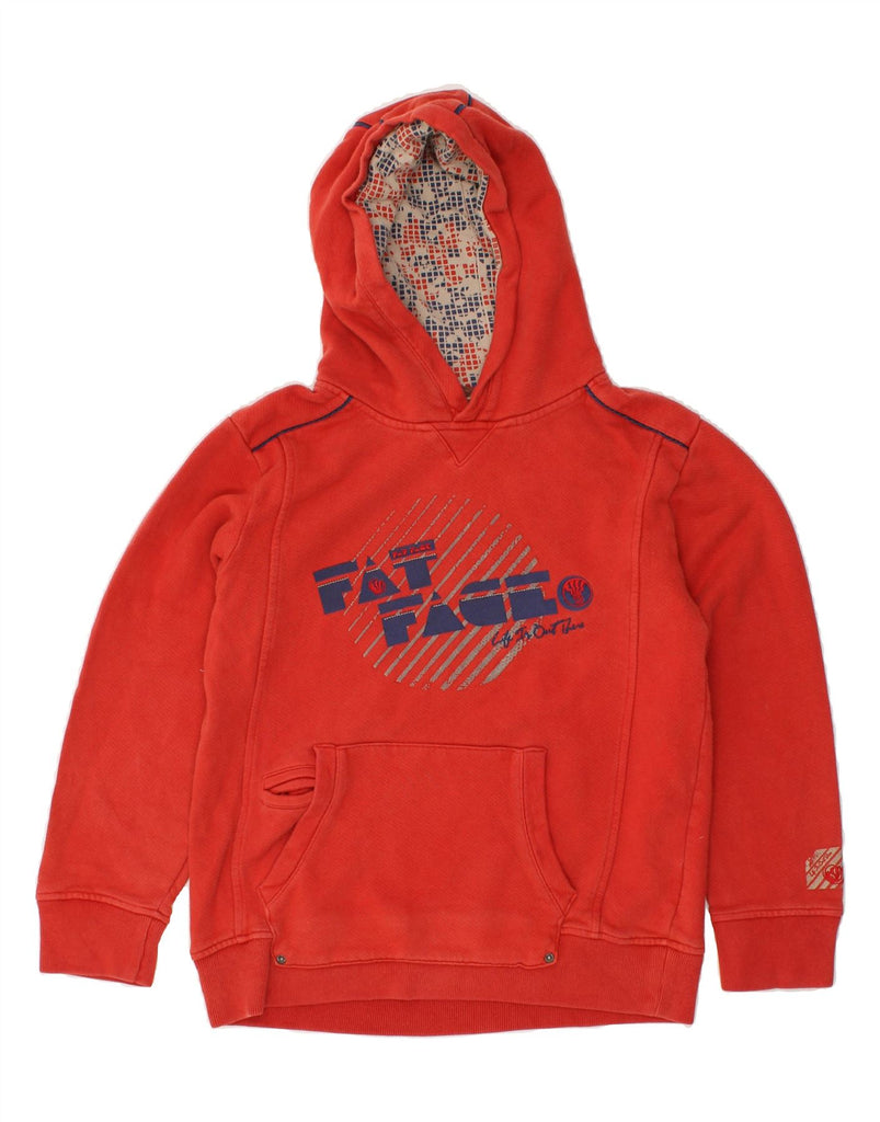 FAT FACE Boys Graphic Hoodie Jumper 12-13 Years Red Cotton | Vintage Fat Face | Thrift | Second-Hand Fat Face | Used Clothing | Messina Hembry 