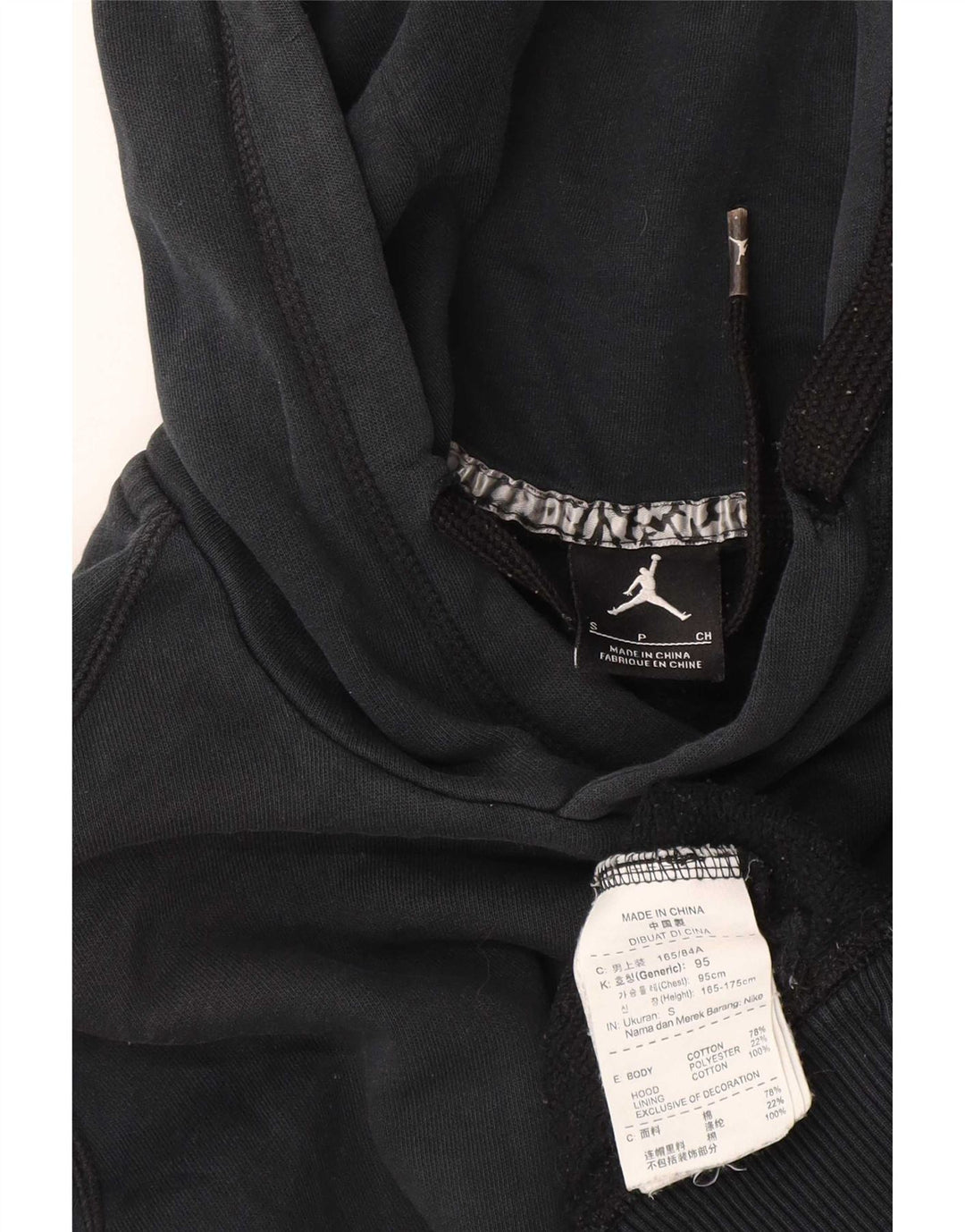 Jordan Mens Hoodie Jumper Small Navy Blue Cotton
