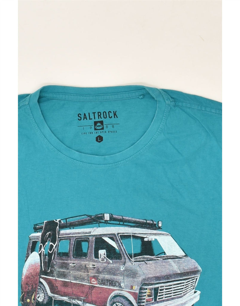SALTROCK Mens Graphic T-Shirt Top Large Blue Cotton | Vintage Saltrock | Thrift | Second-Hand Saltrock | Used Clothing | Messina Hembry 