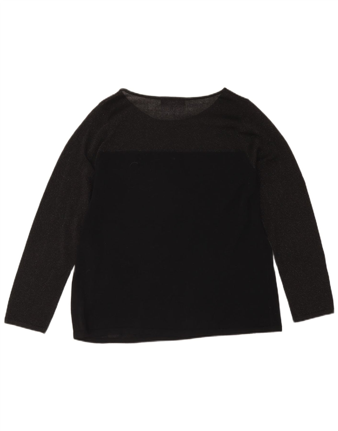 Marks & Spencer Womens Top Long Sleeve UK 18 XL Black Viscose