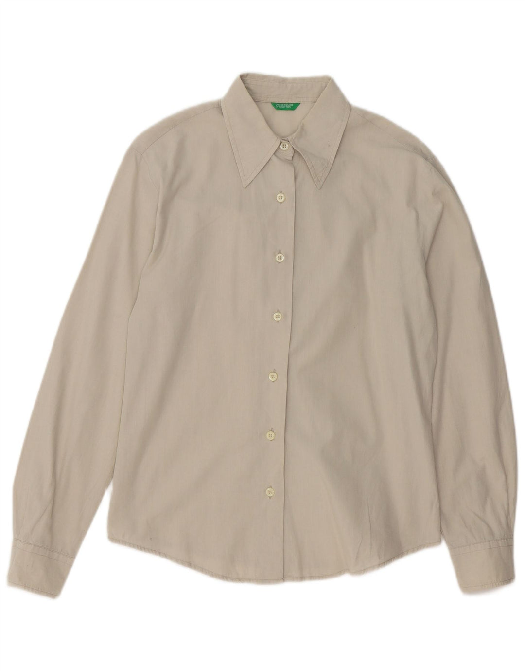BENETTON Womens Shirt UK 14 Medium Grey