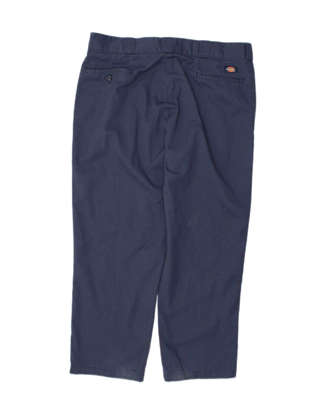 DICKIES Mens Original Fit Chino Trousers W40 L29 Navy Blue Polyester Vintage Dickies and Second-Hand Dickies from Messina Hembry 