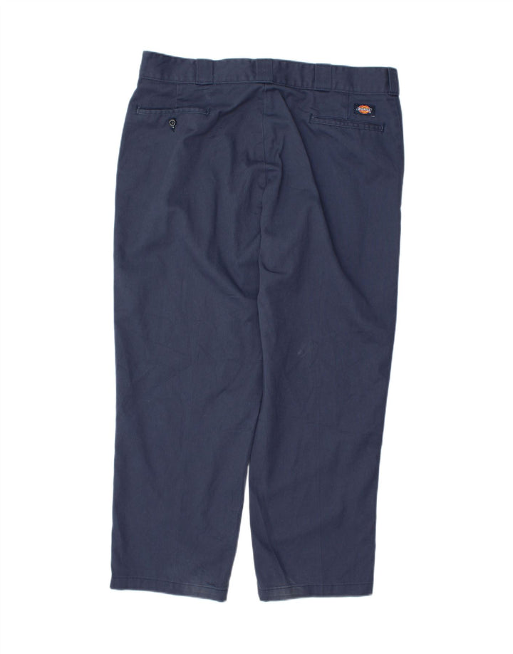 DICKIES Mens Original Fit Chino Trousers W40 L29 Navy Blue Polyester Vintage Dickies and Second-Hand Dickies from Messina Hembry 
