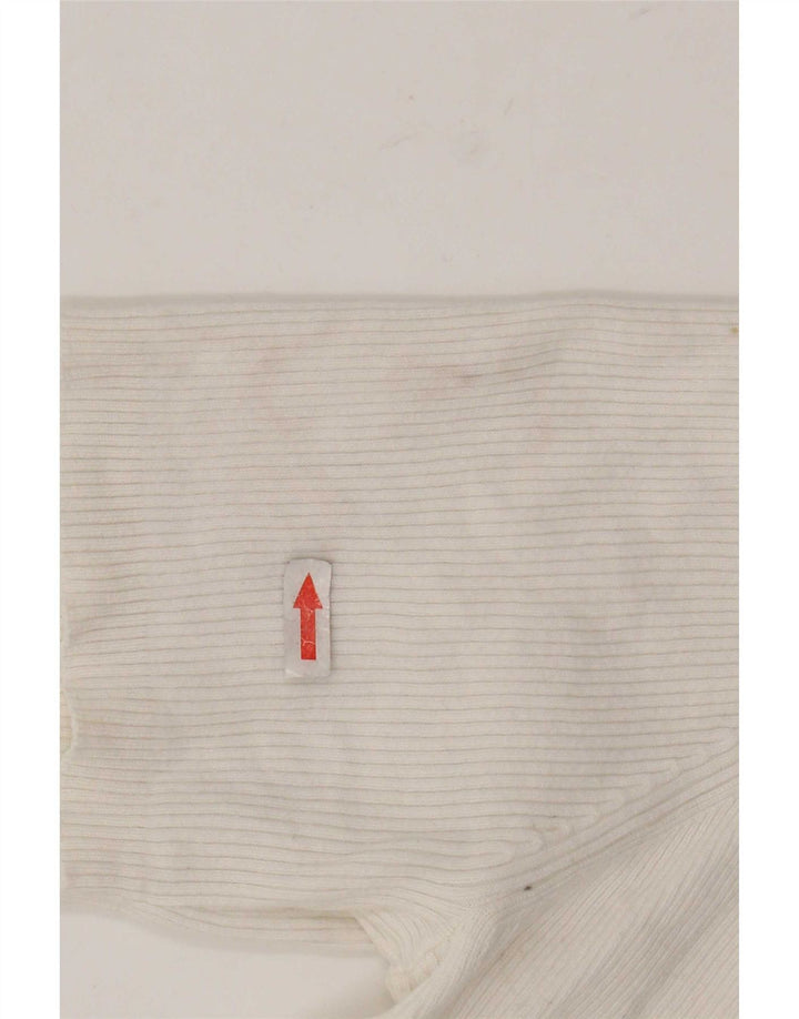 Marks & Spencer Womens Polo Shirt UK 14 Large White Cotton