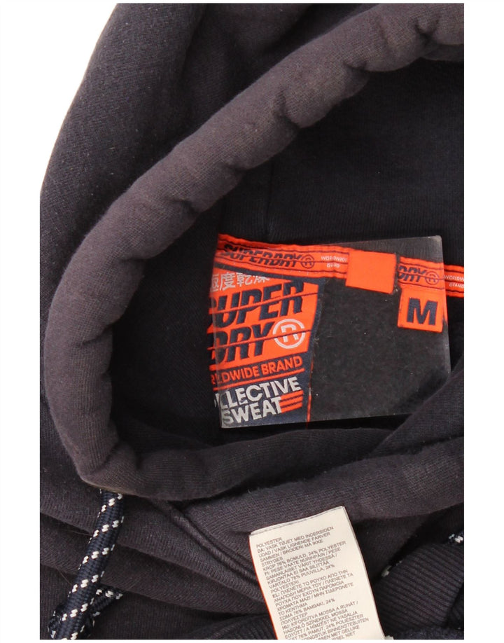 Superdry Mens Hoodie Jumper Medium Navy Blue Cotton