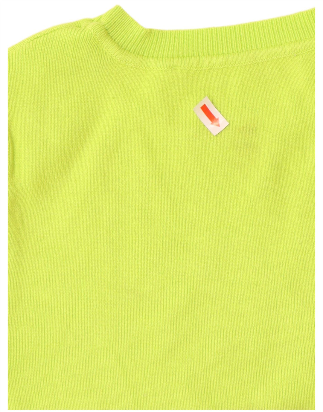 ZARA Womens Crop Short Sleeve Boat Neck Jumper Sweater UK 8 Small Green