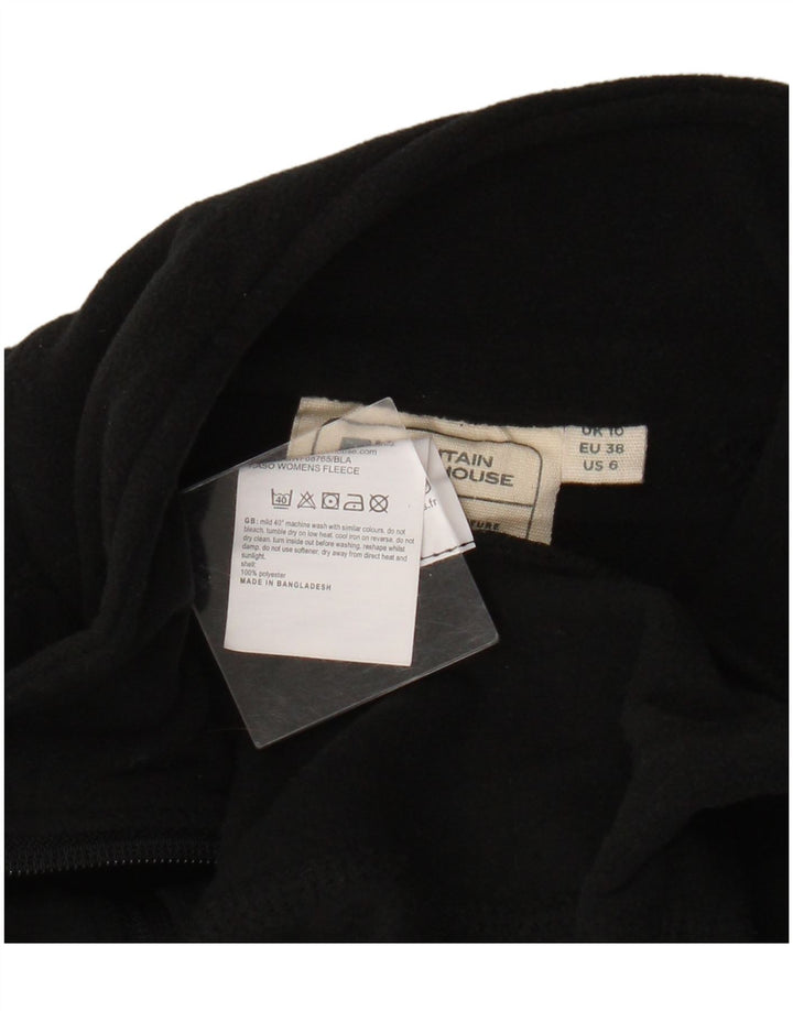 Mountain Warehouse Womens Crop Fleece Jacket UK 10 Small Black Polyester