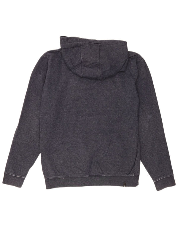 Quiksilver Boys Graphic Hoodie Jumper 15-16 Years XL Navy Blue Cotton