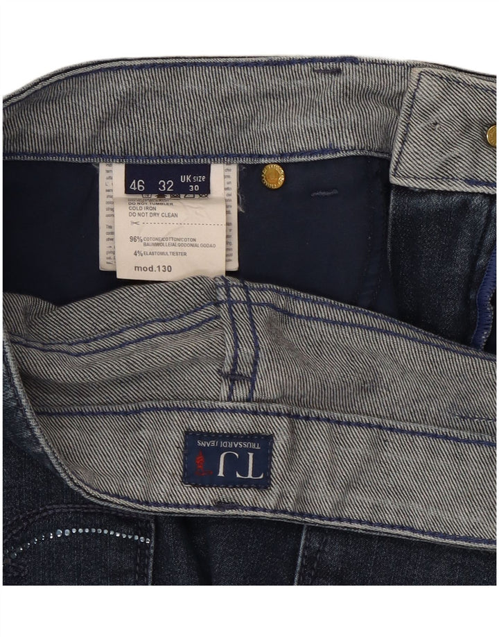 Trussardi Womens Straight Jeans W30 L30 Blue Cotton