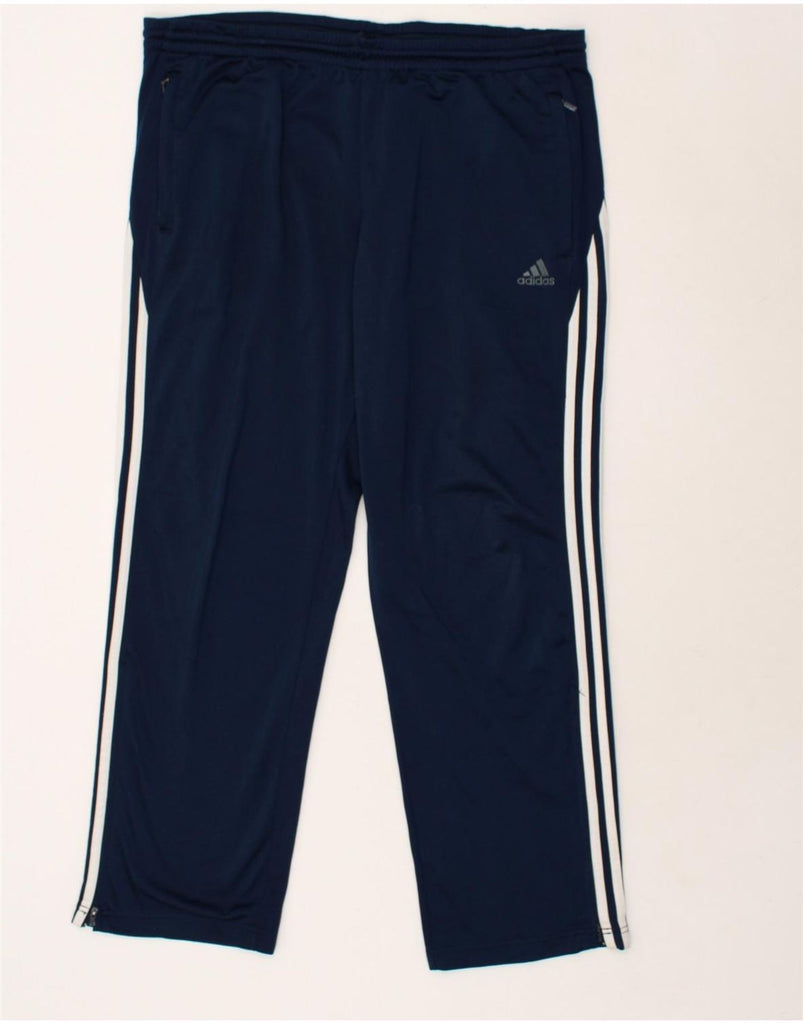 ADIDAS Mens Tracksuit Trousers UK 40/42 Medium Navy Blue Polyester | Vintage Adidas | Thrift | Second-Hand Adidas | Used Clothing | Messina Hembry 