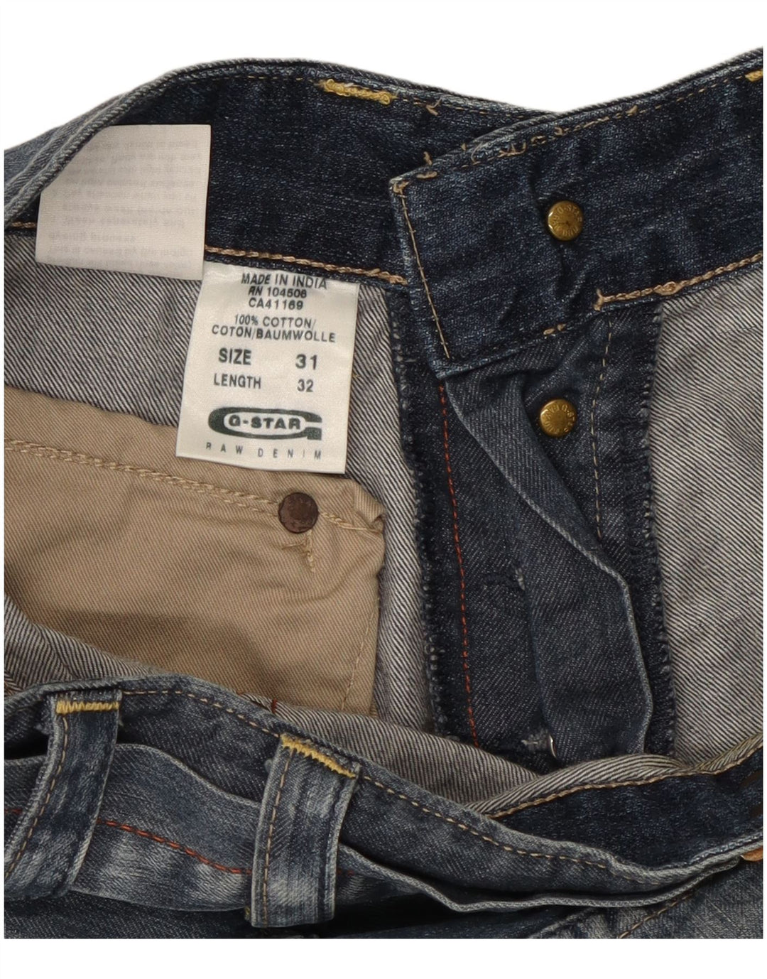 G-STAR Mens Denim Shorts W31 Medium Blue Cotton