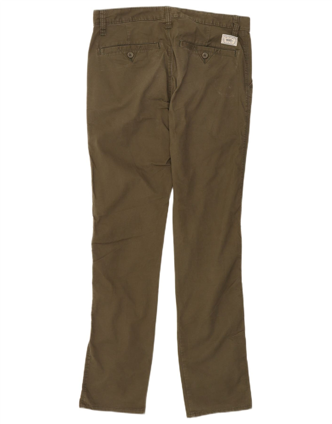 VANS Womens Slim Chino Trousers W30 L32 Khaki Cotton