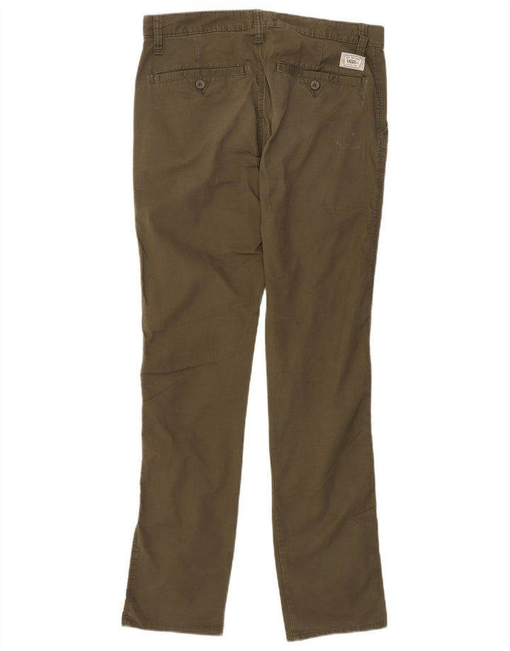 VANS Womens Slim Chino Trousers W30 L32 Khaki Cotton