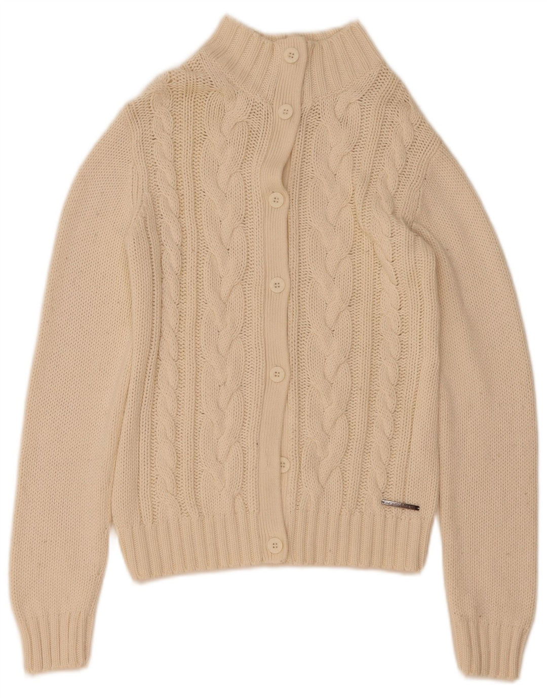 North Sails Womens Cardigan Sweater UK 12 Medium Off White Cotton