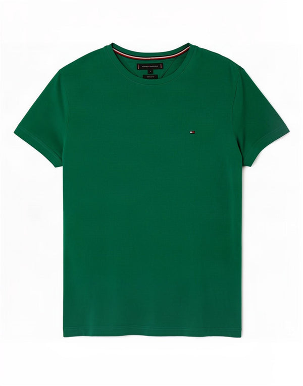 Tommy Hilfiger Mens Extra Slim T-Shirt Top Large Green Cotton