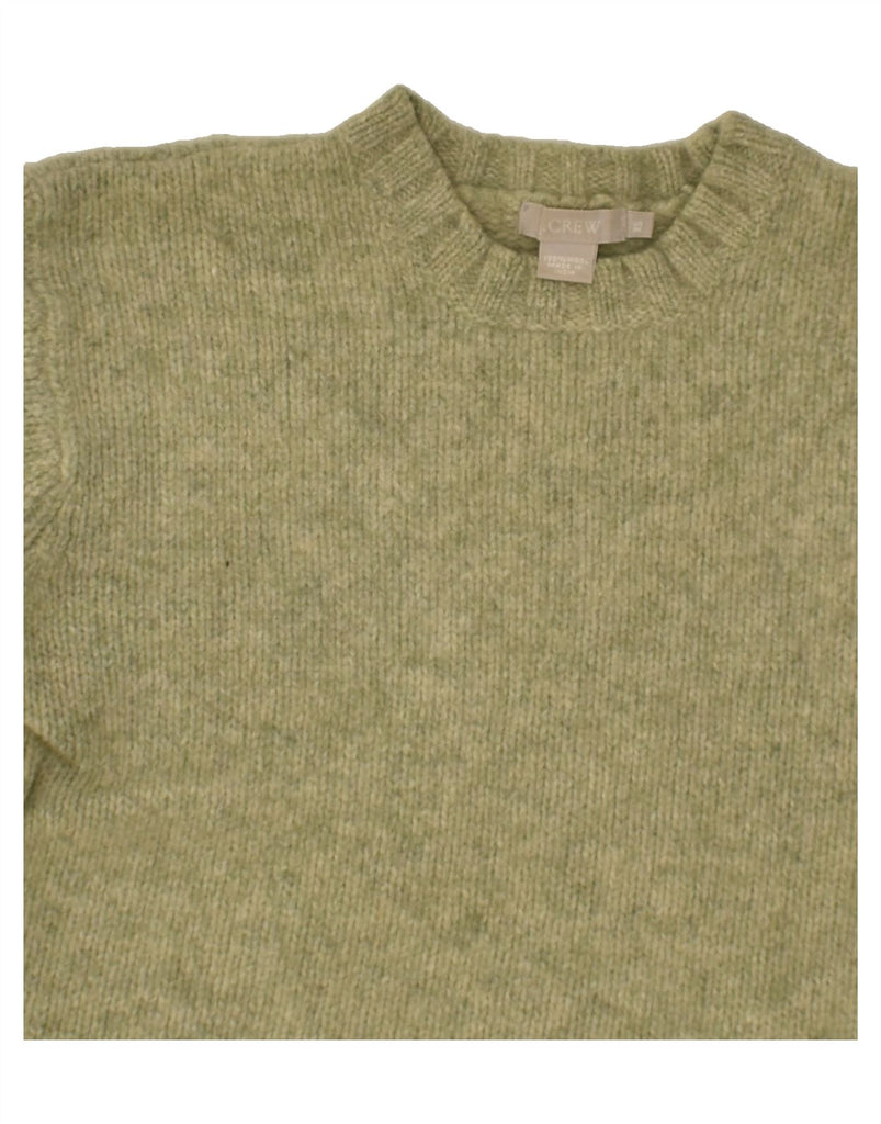 J. CREW Womens Crew Neck Jumper Sweater UK 6 XS Green Wool | Vintage J. Crew | Thrift | Second-Hand J. Crew | Used Clothing | Messina Hembry 