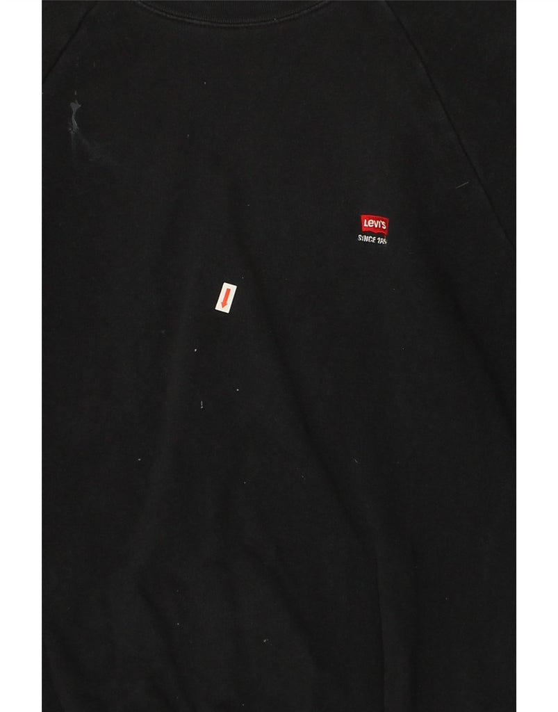 LEVI'S Mens Sweatshirt Jumper Medium Black Cotton | Vintage Levi's | Thrift | Second-Hand Levi's | Used Clothing | Messina Hembry 