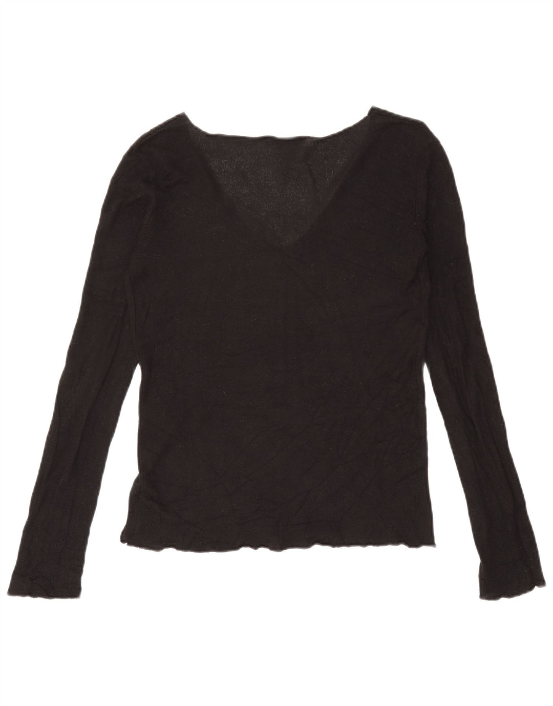 Zara Womens Top Long Sleeve UK 10 Small Black