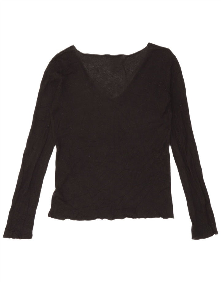 Zara Womens Top Long Sleeve UK 10 Small Black