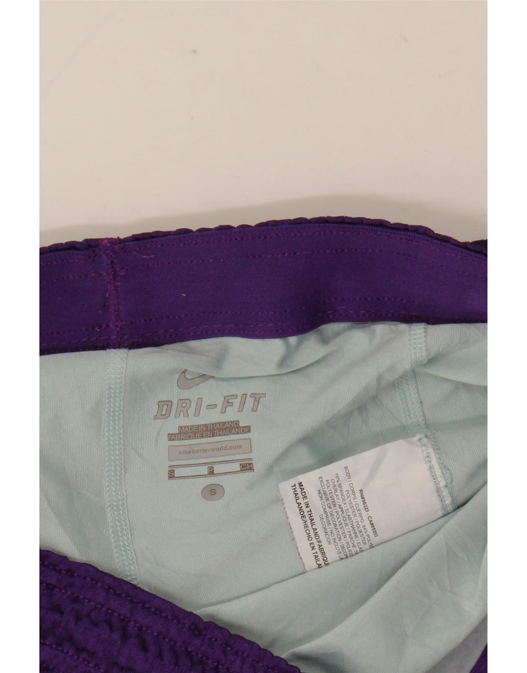 NIKE Womens Dri Fit Sport Shorts UK 8 Small  Purple Colourblock Polyester