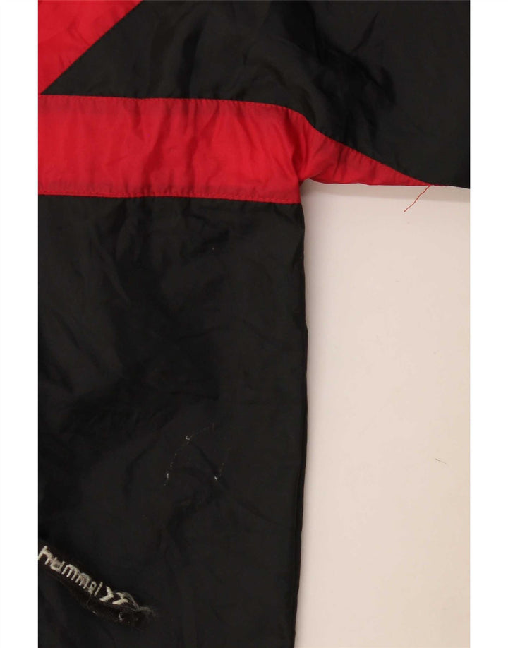 Hummel Mens Pullover Tracksuit Top Jacket Medium Black Colourblock Sports