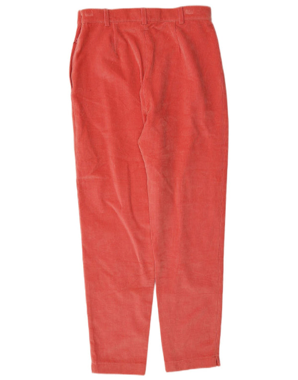 Belfe & Womens Tapered Corduroy Trousers IT 46 Large W30 L30 Red Cotton