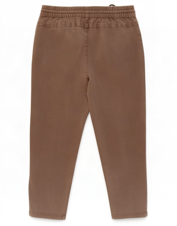 Zara Mens Pegged Capri Trousers Medium W30 L23 Brown Cotton