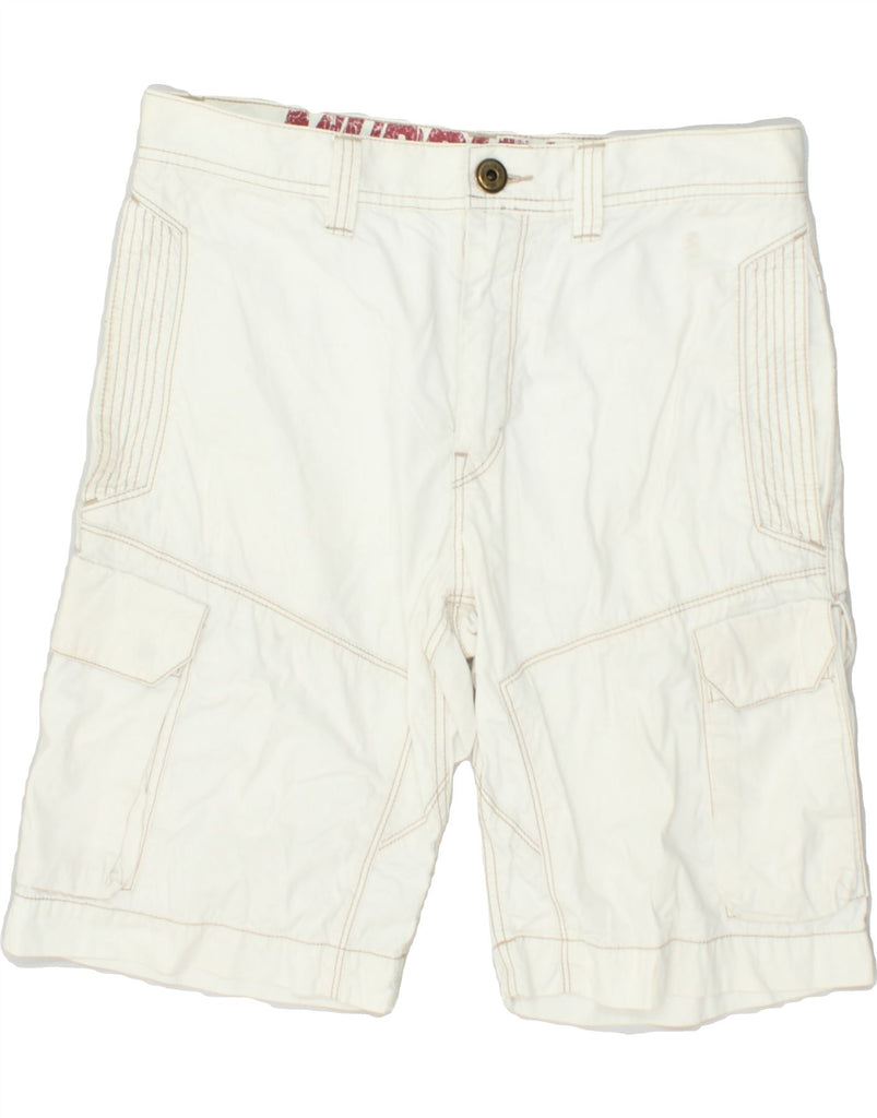 MURPHY & NYE Mens Cargo Shorts W33 Medium White Cotton | Vintage Murphy & Nye | Thrift | Second-Hand Murphy & Nye | Used Clothing | Messina Hembry 