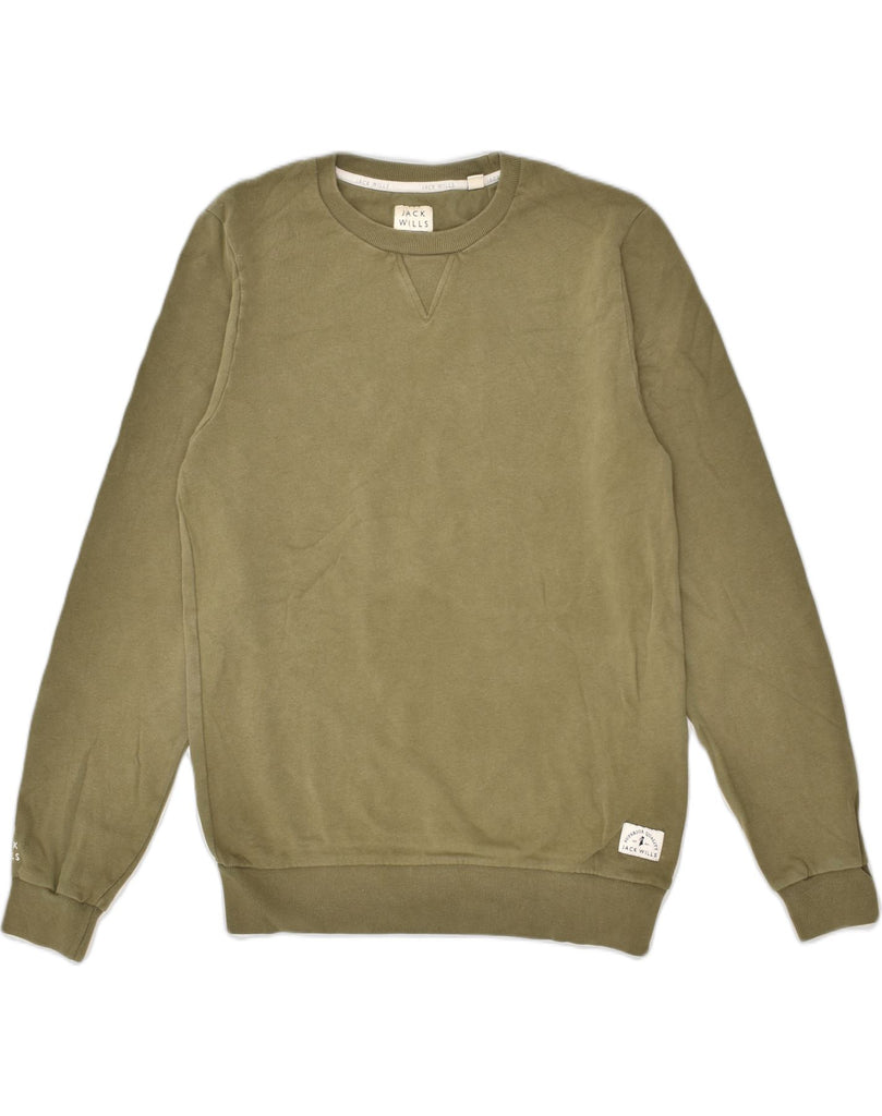 JACK WILLS Mens Sweatshirt Jumper XS Green Cotton | Vintage Jack Wills | Thrift | Second-Hand Jack Wills | Used Clothing | Messina Hembry 