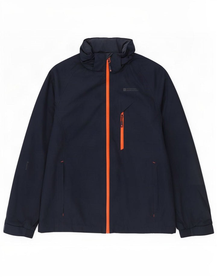 Mountain Warehouse Mens Hooded Windbreaker Jacket UK 38 Medium Navy Blue