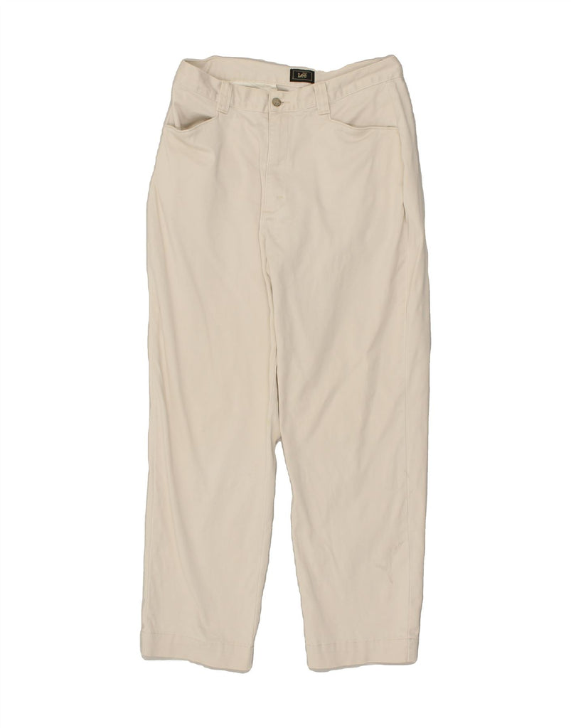 LEE Mens Straight Casual Trousers W30 L28  Off White | Vintage Lee | Thrift | Second-Hand Lee | Used Clothing | Messina Hembry 