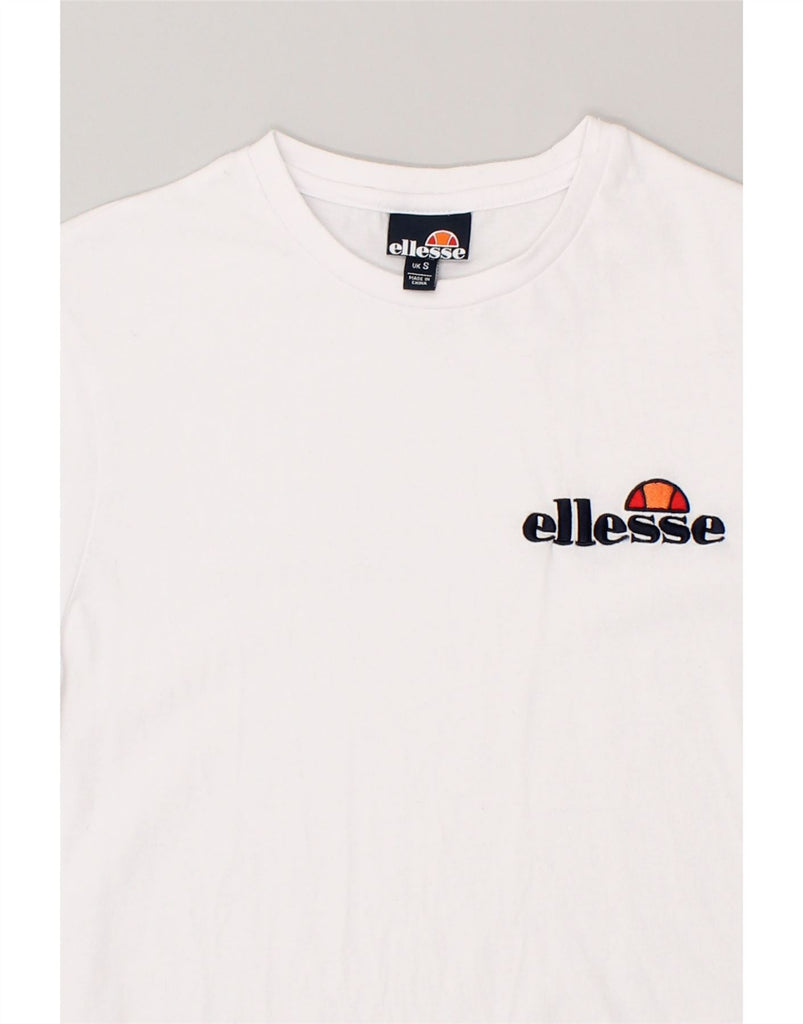 ELLESSE Mens Graphic T-Shirt Top Small White Cotton | Vintage Ellesse | Thrift | Second-Hand Ellesse | Used Clothing | Messina Hembry 