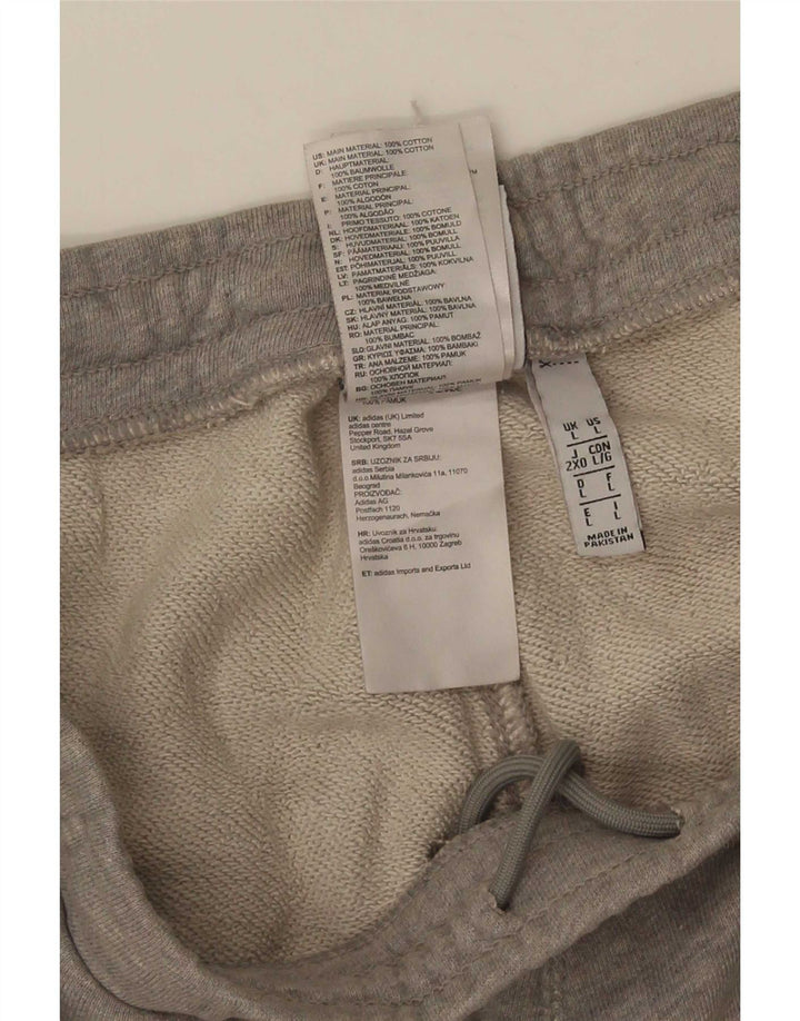 Adidas Mens Sport Shorts Large  Grey Striped Cotton