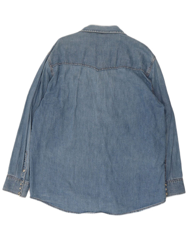 Lee Mens Denim Shirt Large Blue Cotton