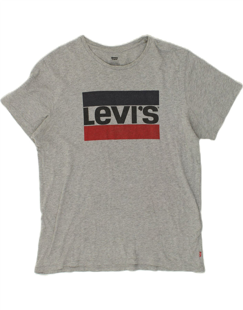 LEVI'S Mens Graphic T-Shirt Top Large Grey Cotton | Vintage Levi's | Thrift | Second-Hand Levi's | Used Clothing | Messina Hembry 