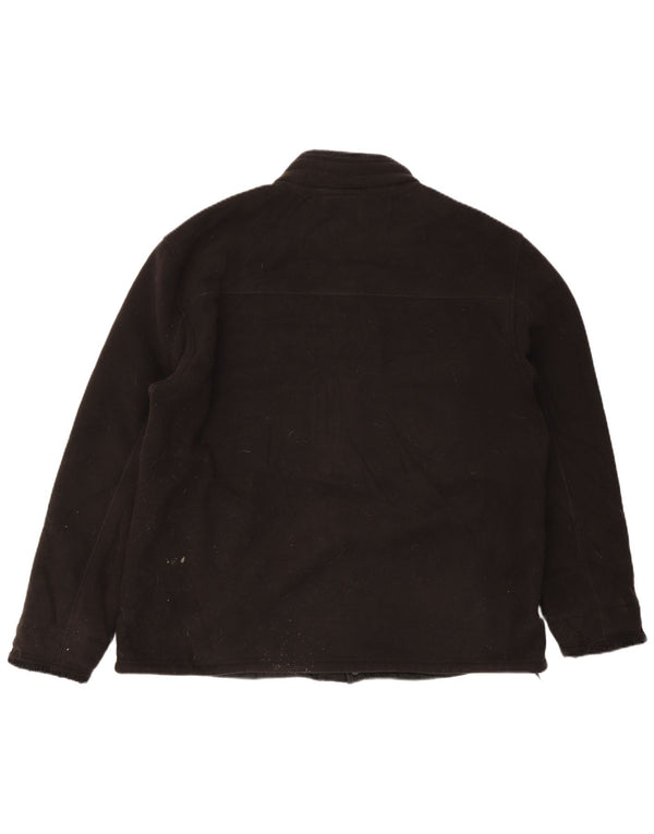 Marks & Spencer Mens Blue Harbour Sherpa Fleece Jacket UK 44 2XL Black