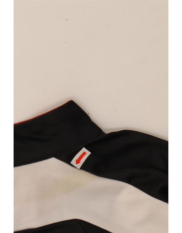 CRANE Mens Zip Neck Pullover Tracksuit Top IT 52 Large Black Geometric