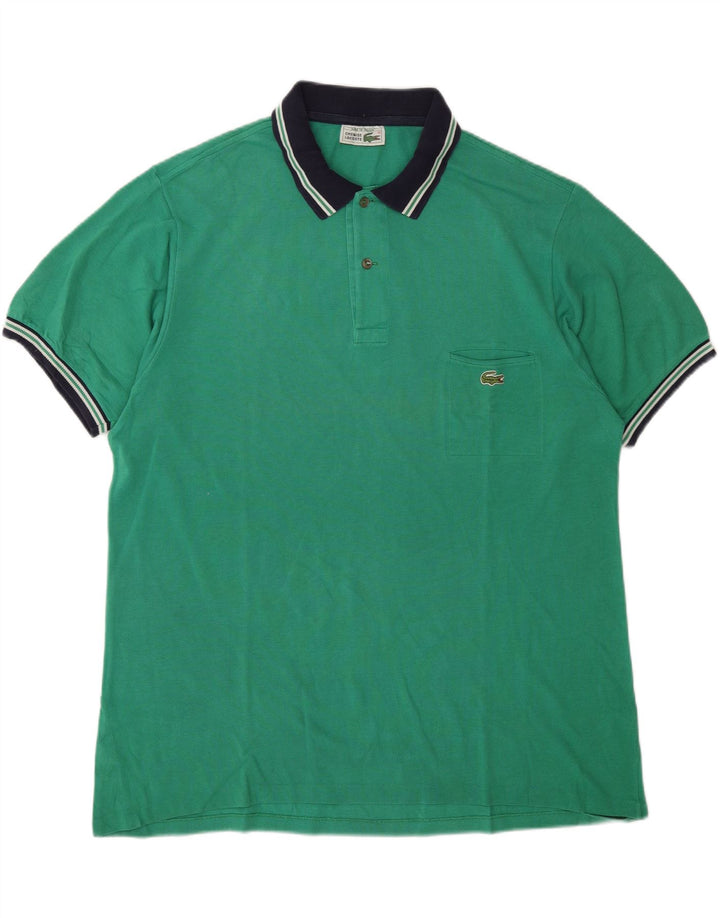 Lacoste Mens Polo Shirt Size 7 2XL Green Cotton