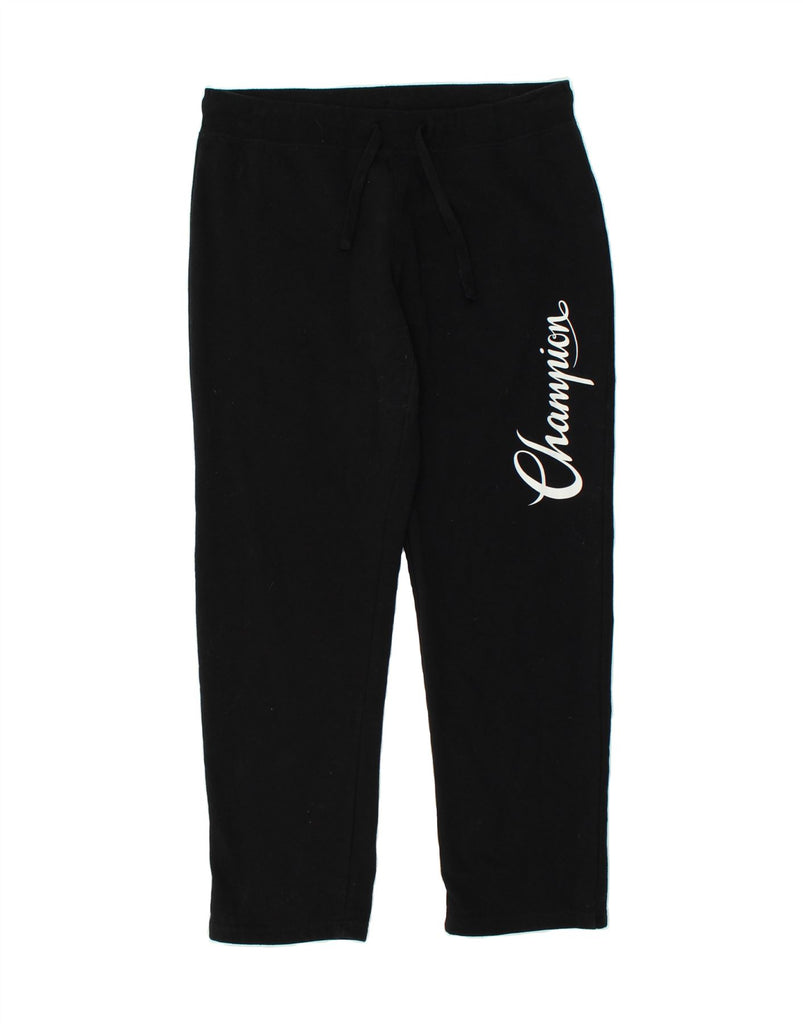 CHAMPION Womens Graphic Tracksuit Trousers UK 18 XL Black Cotton | Vintage Champion | Thrift | Second-Hand Champion | Used Clothing | Messina Hembry 