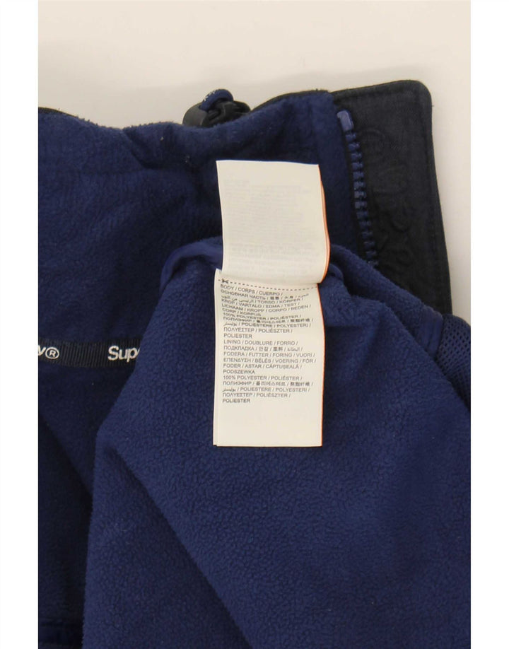 Superdry Mens Windtrekker Windbreaker Jacket UK 42 XL Navy Blue Polyester