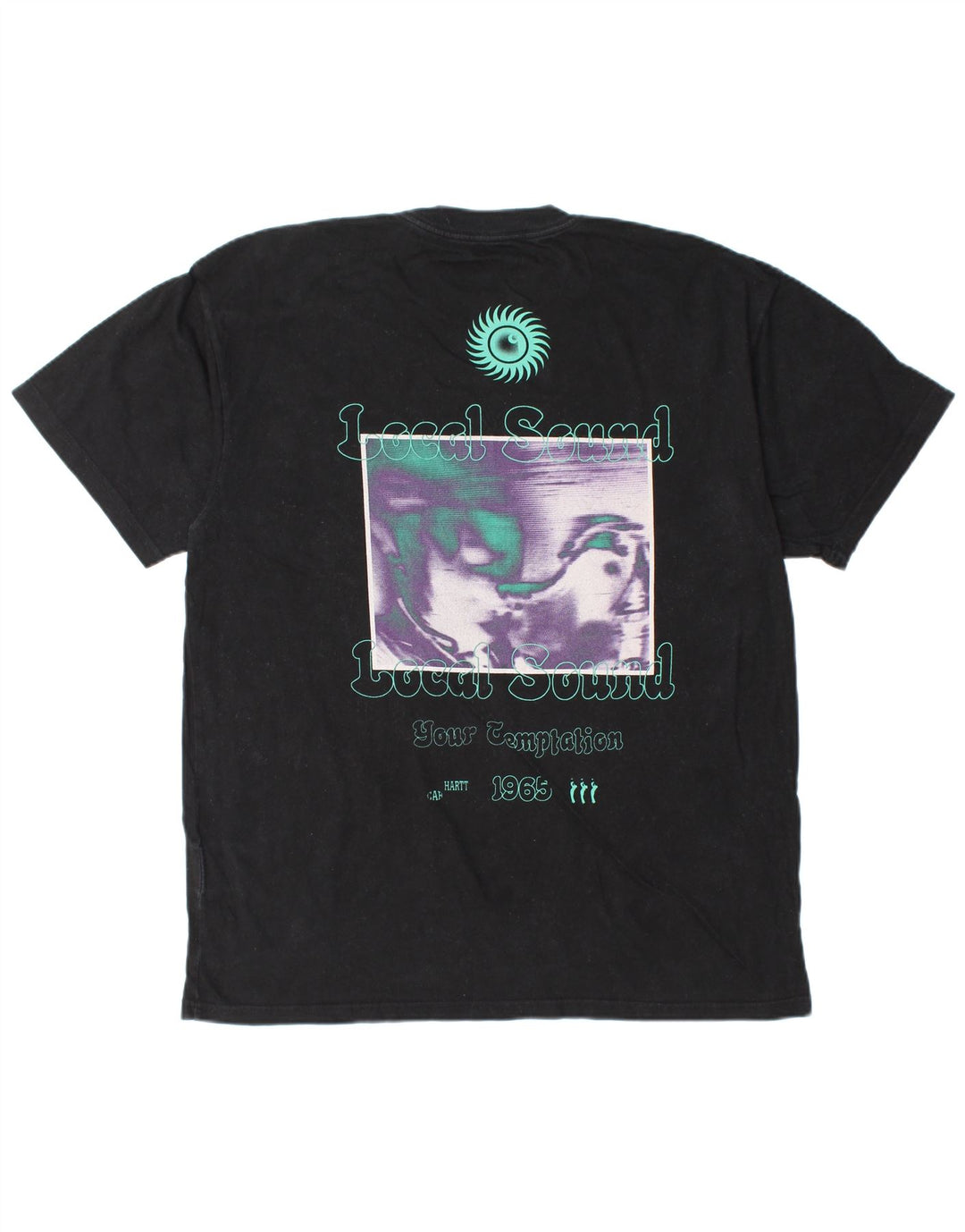 CARHARTT Mens Graphic T-Shirt Top Large Black Cotton