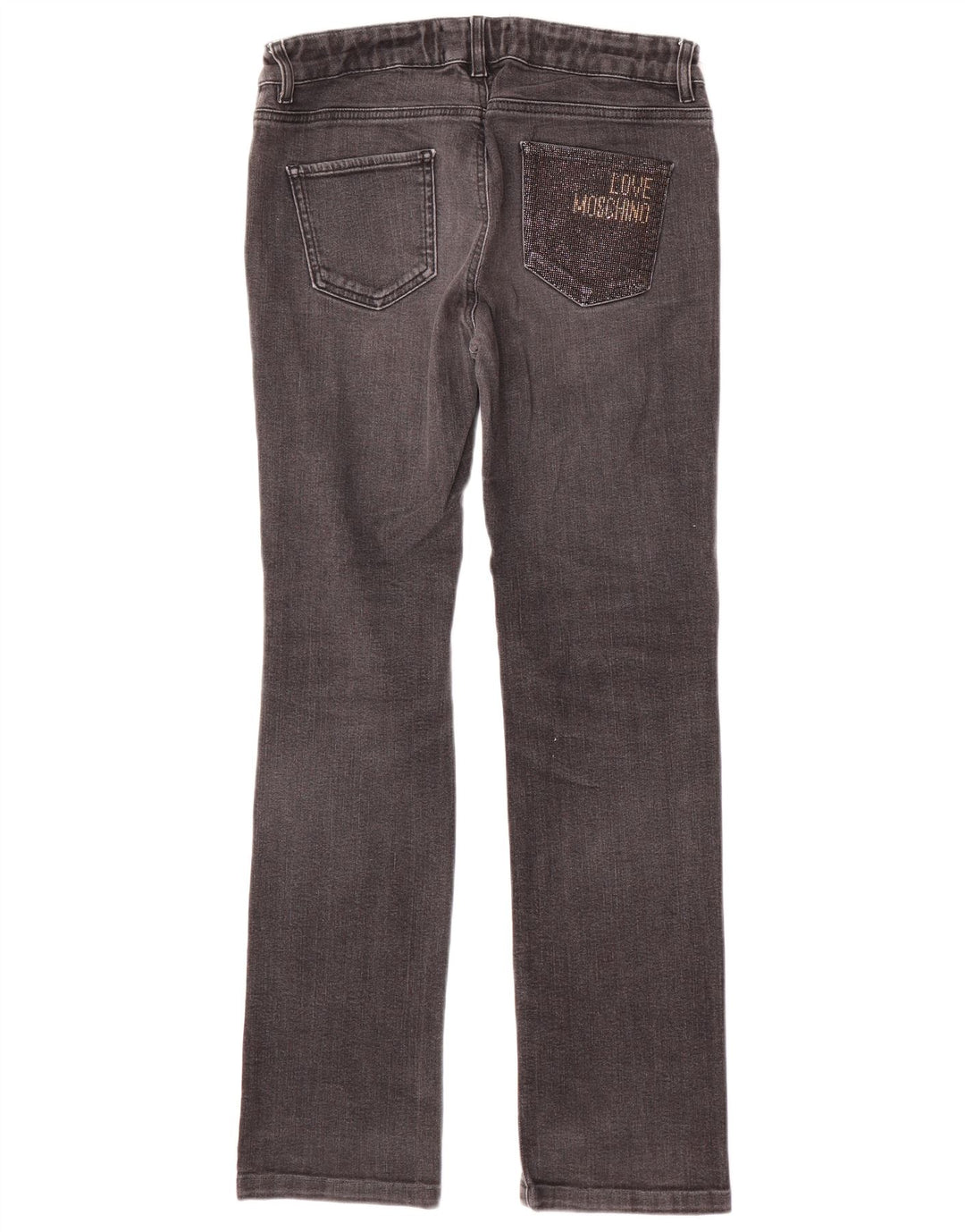 MOSCHINO Womens Straight Jeans W30 L31 Black Cotton