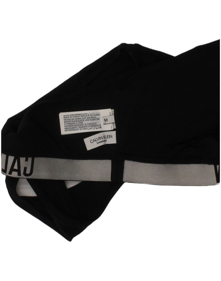 Calvin Klein Womens Graphic Sport Bra Top Medium Black Polyamide