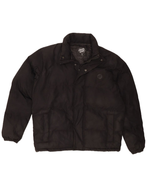 Santa Cruz Mens Loose Fit Padded Jacket UK 36 Small Black Polyester