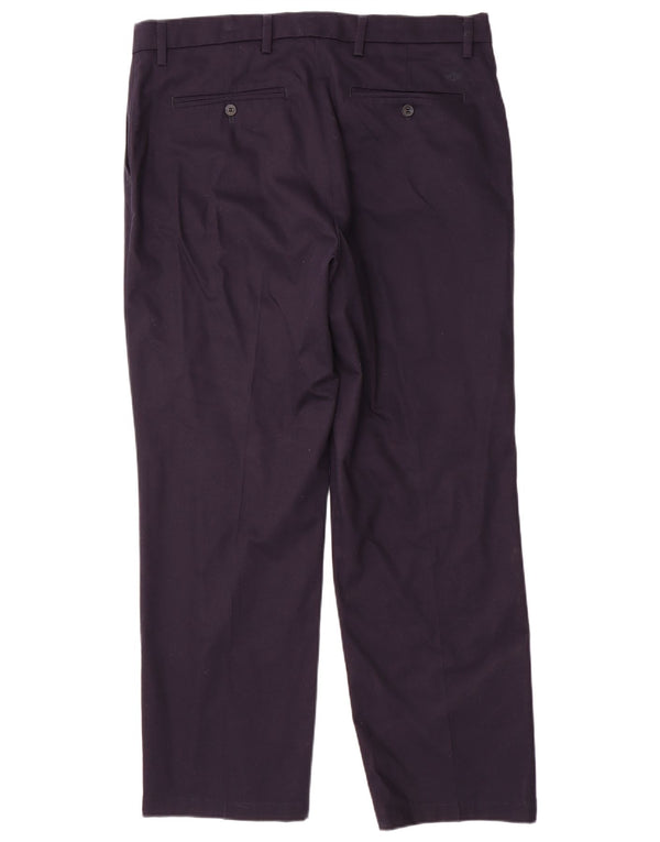 DOCKERS Mens Straight Classic Fit Chino Trousers W36 L30  Navy Blue Cotton