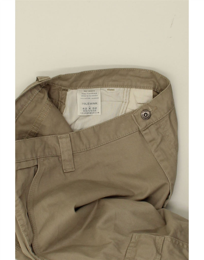 WRANGLER Mens Straight Cargo Trousers W42 L32 Beige Cotton Vintage Wrangler and Second-Hand Wrangler from Messina Hembry 