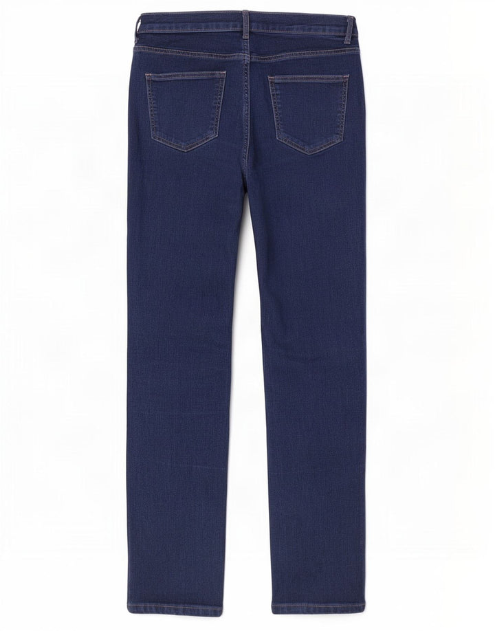 Marks & Spencer Womens Straight Jeans UK 14 Medium W30 L29 Navy Blue Cotton