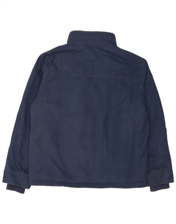 Crew Clothing Mens Padded Jacket UK 40 Large Navy Blue Cotton