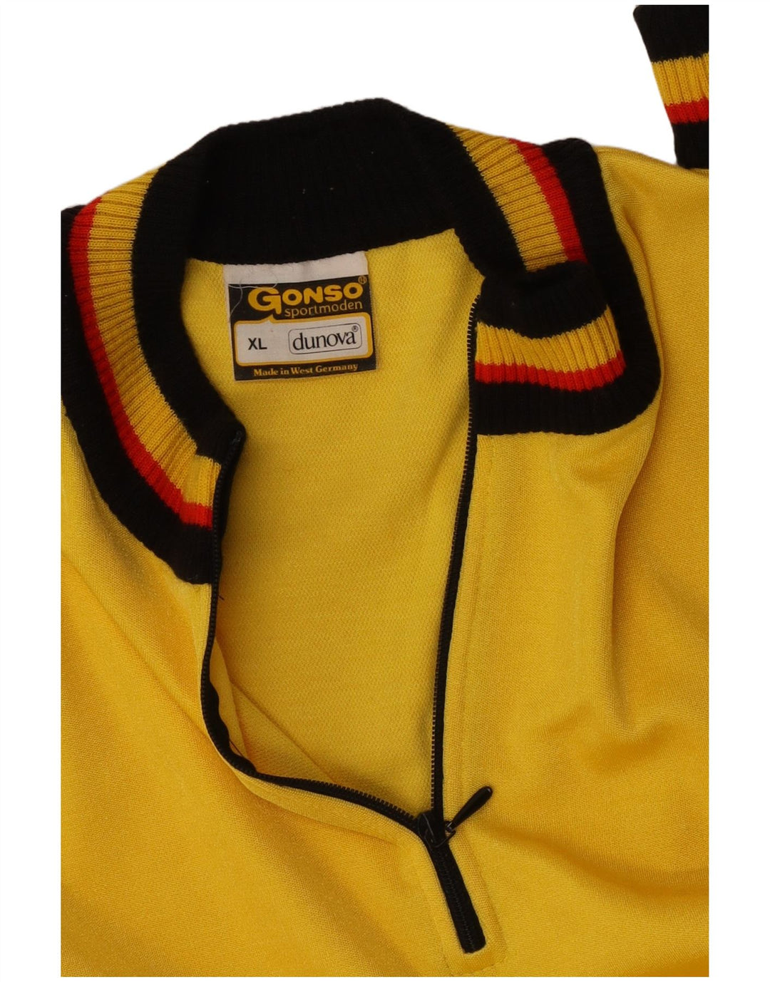 Gonso Mens Zip Neck Top Long Sleeve XL Yellow Polyacrylic