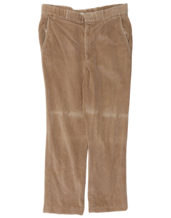 L.L.Bean Mens Straight Corduroy Trousers W34 L29 Beige